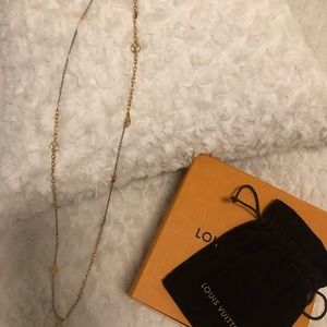 Louis Vuitton long logomania sautoir gold/silver toned chain necklace.